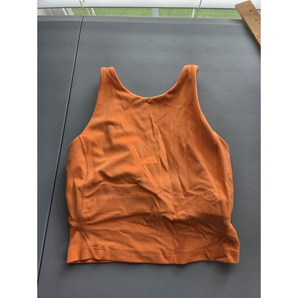 Lululemon Align Tank Top Size 0‎ Orange Built-in Bra